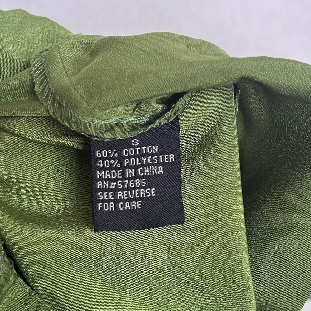 Toxik 3 Green High Rise Button front Cuffed short sleeve Romper Womens small NEW - Picture 7 of 9